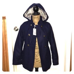 Girls navy blue pea coat
